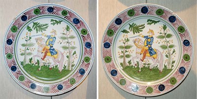 Lot 1527 - Pair of Dutch Delft Chargers 18th Century Each...