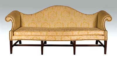 Lot 2217 - Federal Style Mahogany Upholstered Settee The...