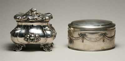 Lot 4315 - Two Continental Silver Boxes Total...