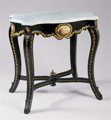 Lot 2259 - Painted and Gilt Decorated Center Table Hart,...