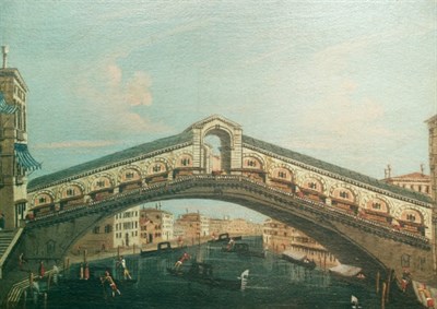 Lot 35 - Italian School 20th Century View of the Rialto...