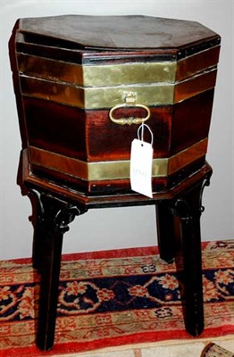 Lot 4273 - George III Style Brass Bound Mahogany...