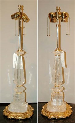 Lot 508 - Pair of Neoclassical Style Gilt-Metal Rock...