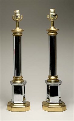 Lot 4449 - Pair of Neoclassical Style Chromed Metal...