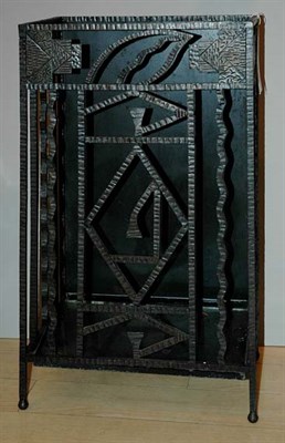 Lot 469 - Art Deco Style Iron Umbrella Stand Height 26...