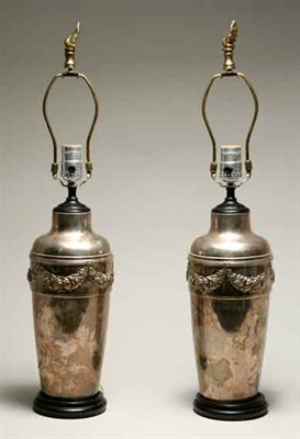 Lot 4268 - Pair of Neoclassical Style Silver Plated...