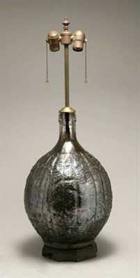 Lot 4237 - Mercury Glass Two-Light Lamp Height 20 1/2...