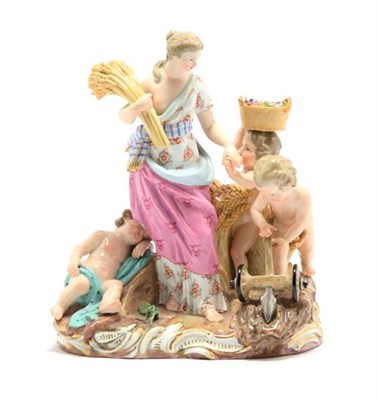Lot 3639 - Meissen Porcelain Allegorical Figural Group of...