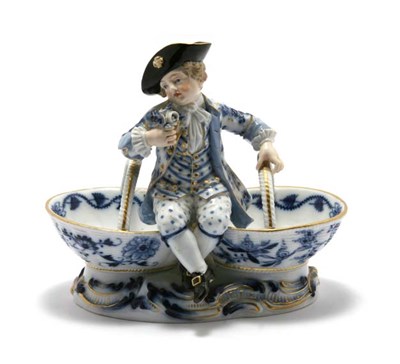 Lot 3645 - Meissen Porcelain Figural Double Salt Cellar...