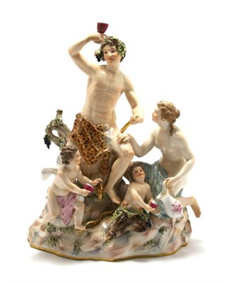 Lot 3643 - Meissen Porcelain Figural Group of Bacchus...