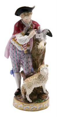 Lot 3646 - Meissen Porcelain Figural Group of a Shepherd...