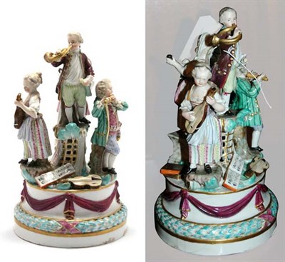 Lot 4138 - Meissen Style Porcelain Figural Group Modeled...