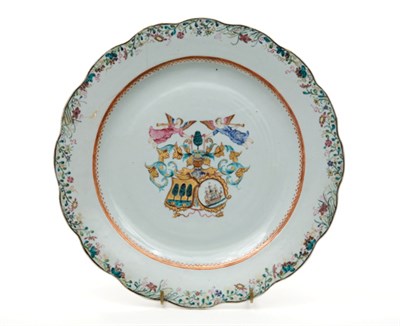 Lot 1294 - Chinese Export Porcelain Armorial Plate...