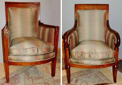 Lot 1110 - Two Empire Mahogany Bergeres Early 19th...