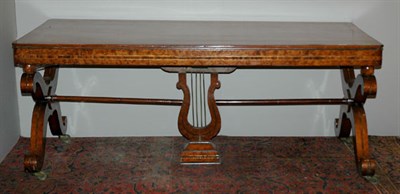 Lot 239 - Regency Style Brass Inlaid Fruitwood Library...