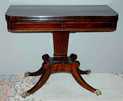 Lot 487 - Classical Style Inlaid Rosewood Fold-Over Game...