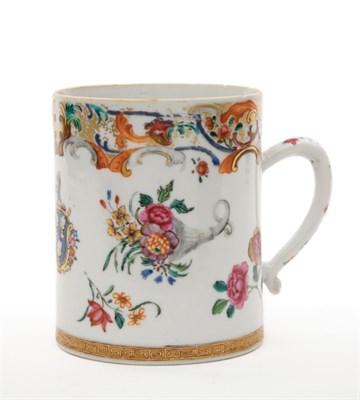 Lot 1287 - Chinese Export Porcelain Armorial Mug Qianlong...
