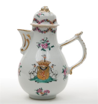 Lot 1308 - Chinese Export Porcelain Armorial Hot Water...
