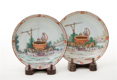 Lot 1309 - Pair of Chinese Export Porcelain Saucers...