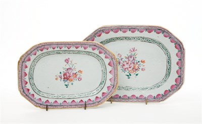 Lot 1285 - Pair of Chinese Export Porcelain Famille Rose...