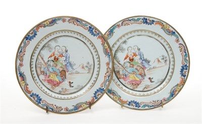 Lot 1320 - Pair of Chinese Export Porcelain Plates Each...