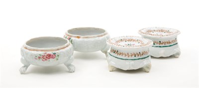Lot 1276 - Two Pairs of Chinese Export Porcelain Open...