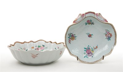 Lot 1262 - Two Chinese Export Porcelain Dishes Late...