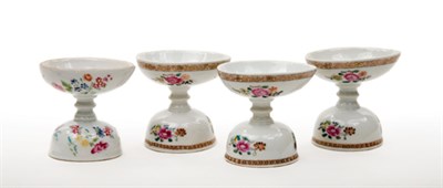 Lot 1269 - Set of Four Chinese Export Porcelain Egg Cups...
