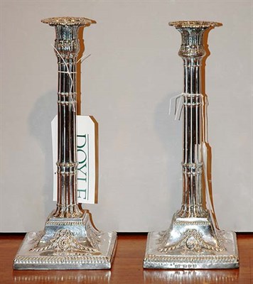 Lot 1224 - Pair of George III Silver Candlesticks John...