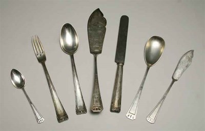 Lot 4329 - Two Continental 800 Silver Flatware Partial...