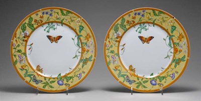 Lot 4250 - Set of Sixteen Hermes Decorated Porcelain...