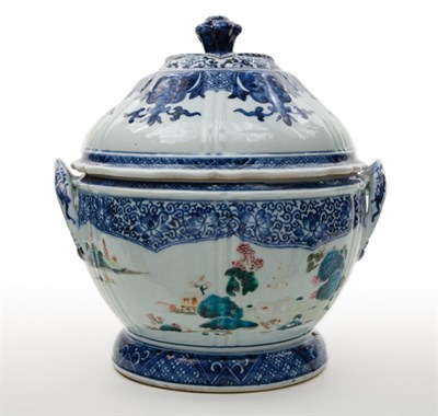 Lot 1357 - Chinese Export Porcelain Covered Tureen...