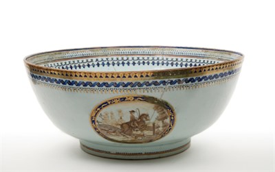 Lot 1358 - Chinese Export Porcelain Punch Bowl Late...
