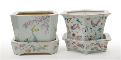 Lot 1260 - Two Chinese Famille Rose Porcelain Jardinieres...