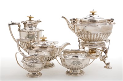Lot 1223 - Assembled George III Silver Coffee and Tea...