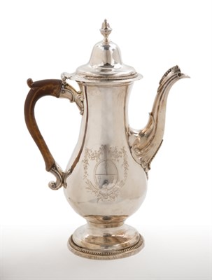 Lot 1220 - George III Silver Coffee Pot Robert Pinkney &...
