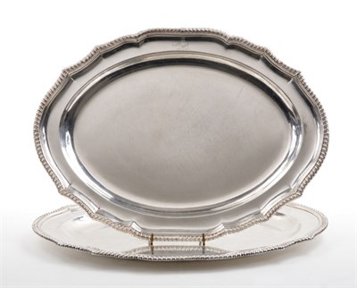 Lot 1205 - Pair of George III Silver Serving Platters...