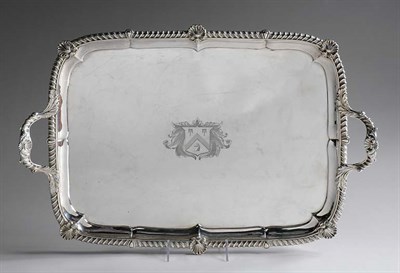 Lot 1231 - George III Silver Two-Handled Serving Tray...