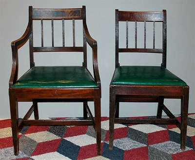 Lot 217 - Set of Twelve Regency Style Mahogany Dining...