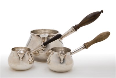 Lot 1199 - Two George II Silver Saucepans Ralph Maidman,...