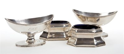 Lot 1209 - Pair of George II Silver Open Salts Maker's...