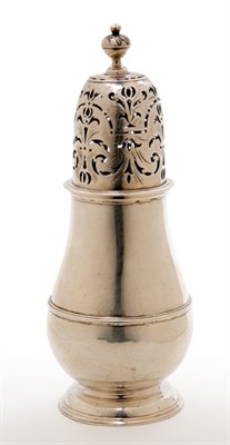 Lot 1217 - Queen Anne Silver Caster Charles Adams, London,...
