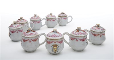 Lot 1272 - Set of Chinese Export Porcelain Armorial Pots...
