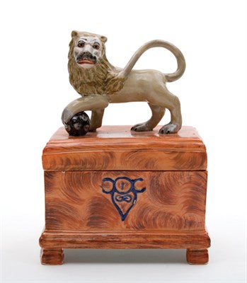 Lot 1413 - Staffordshire Pearlware Footed Box and Cover...