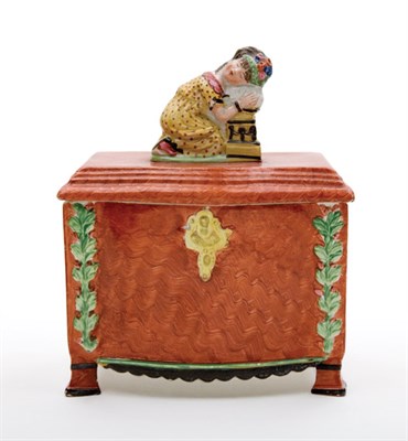 Lot 1411 - Staffordshire Pearlware Box and Cover Early...