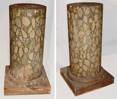Lot 1367 - Pair of Neoclassical Style Faux Marble Painted...