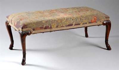 Lot 1489 - George III Mahogany Bench Mid 18th century The...