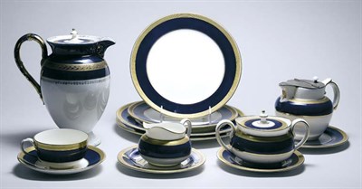 Lot 1165 - Cauldon Porcelain Cobalt and Gilt Decorated...