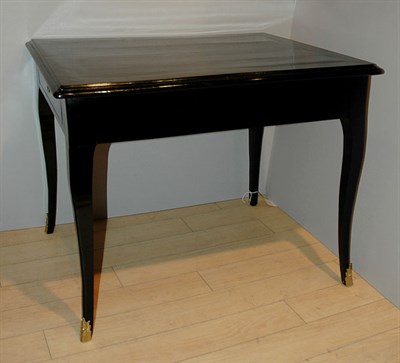 Lot 208 - Louis XV Style Black Painted Gilt-Metal...