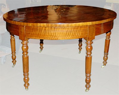 Lot 163 - Charles X Style Walnut Circular Dining Table...